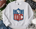 "I Don't Care" Football Crewneck Sweatshirt