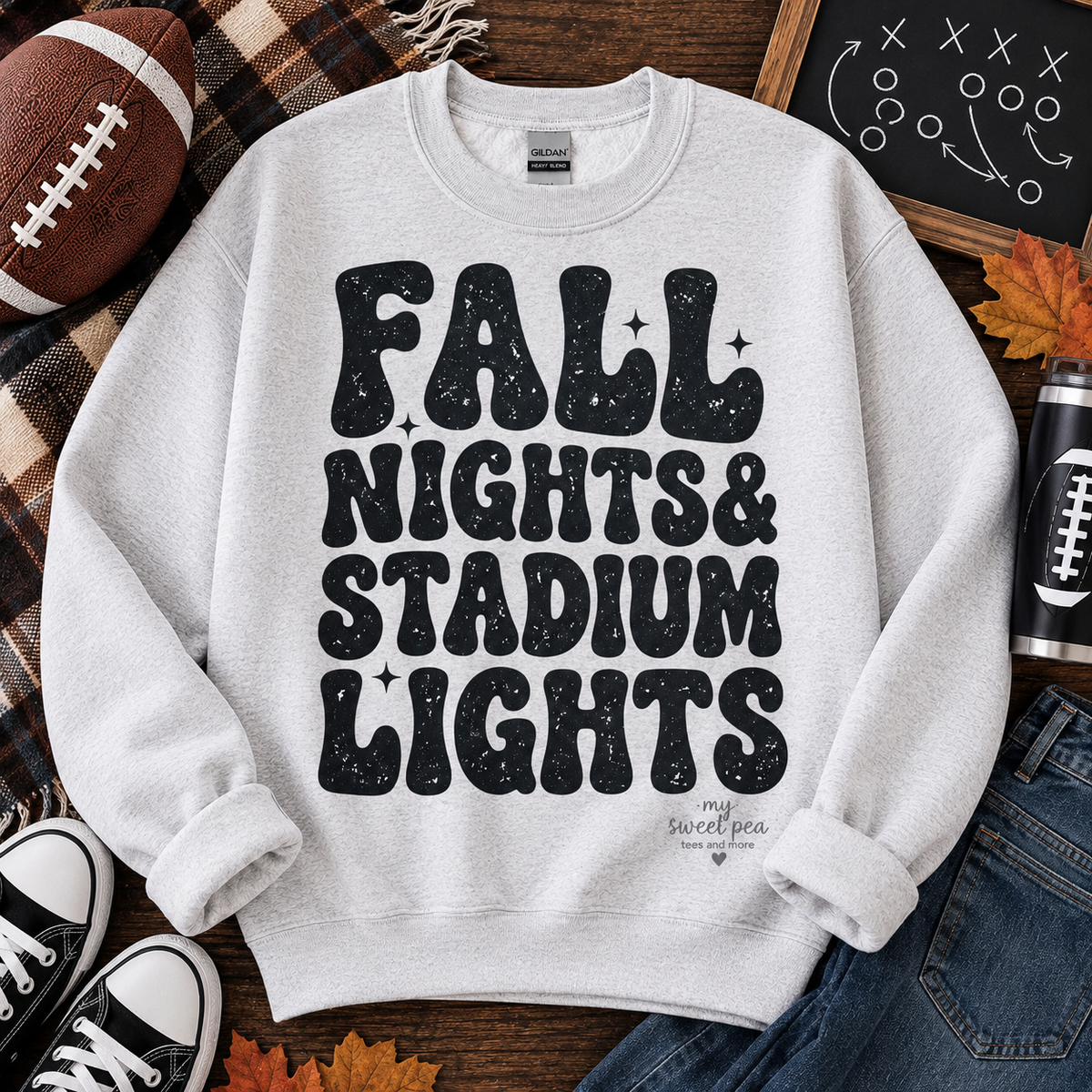 Fall Nights & Stadium Lights Crewneck Sweatshirt
