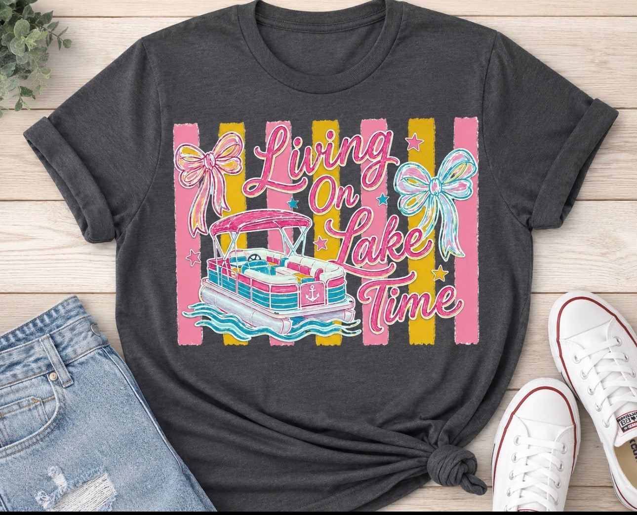 Living on Lake Time Tee