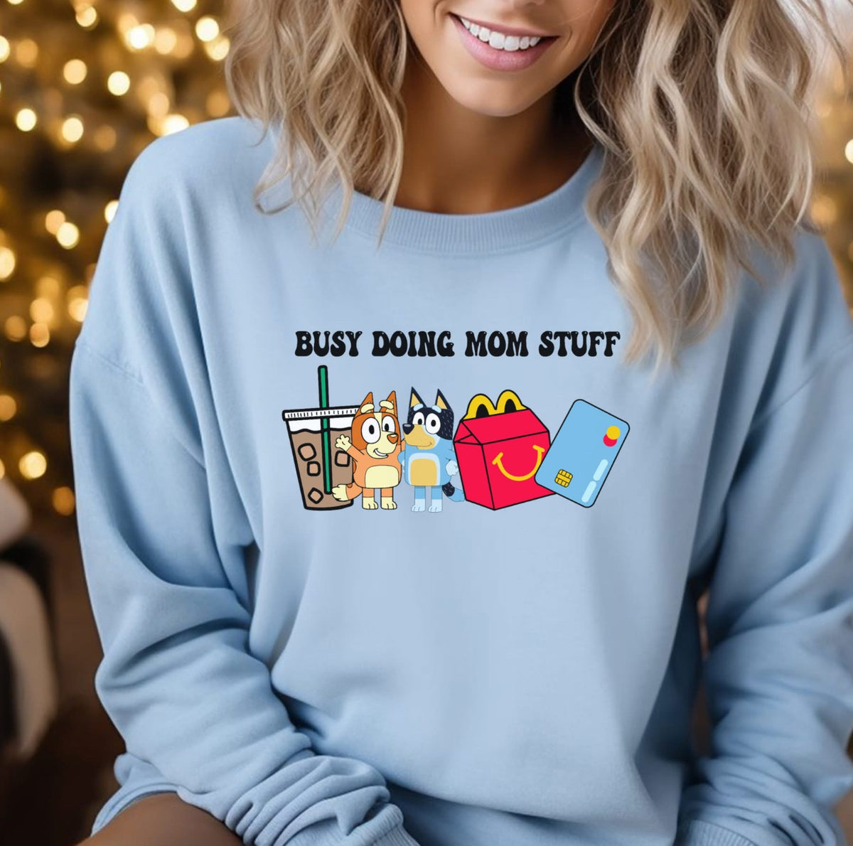 Busy Doing Mom Stuff Crewneck Sweatshirt